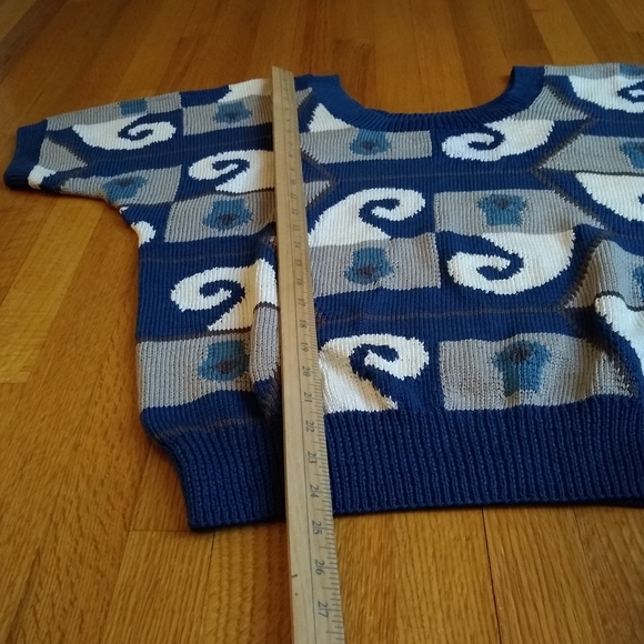 Peruvian Connection 100% pima cotton Sweater L  Handknitted rare design. - Picture 5 of 12